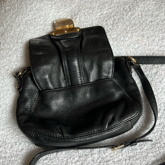 🖤 MICHAEL KORS Charleston crossbody mini bag Black gold Buckle - Picture 4 of 10